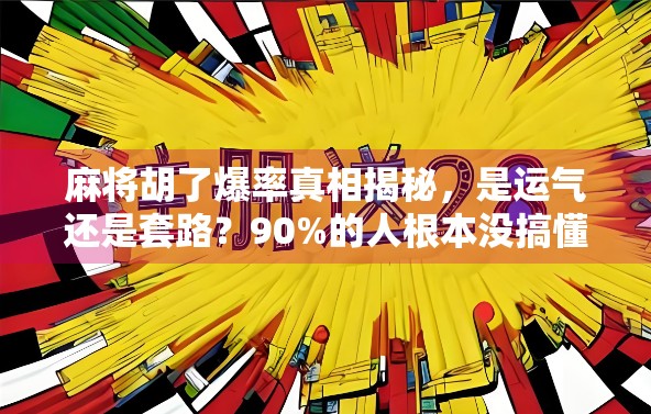 麻将胡了爆率真相揭秘，是运气还是套路？90%的人根本没搞懂这3个关键点！