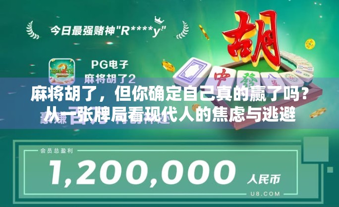 麻将胡了，但你确定自己真的赢了吗？从一张牌局看现代人的焦虑与逃避
