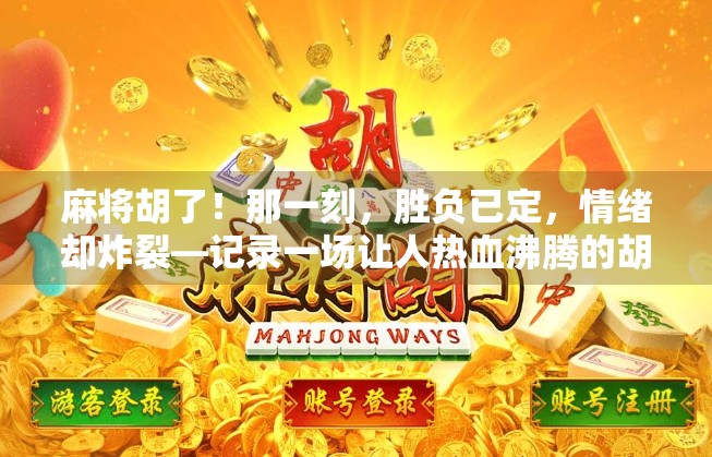 麻将胡了！那一刻，胜负已定，情绪却炸裂—记录一场让人热血沸腾的胡牌瞬间