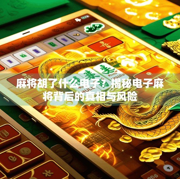麻将胡了什么电子？揭秘电子麻将背后的真相与风险