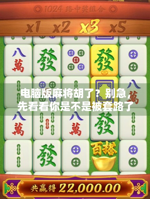 电脑版麻将胡了？别急，先看看你是不是被套路了！