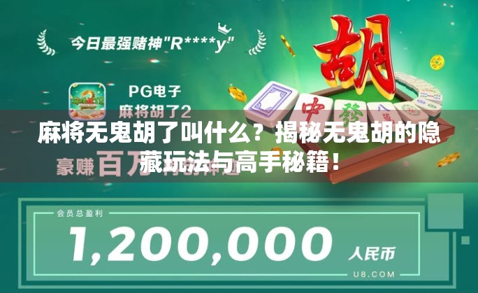 麻将无鬼胡了叫什么？揭秘无鬼胡的隐藏玩法与高手秘籍！