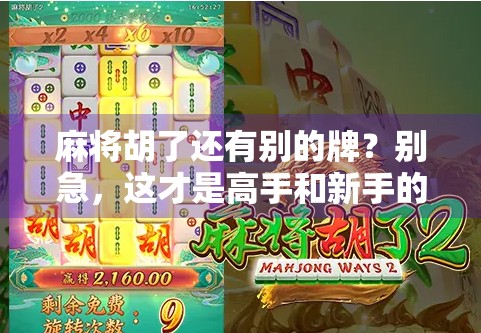 麻将胡了还有别的牌？别急，这才是高手和新手的分水岭！