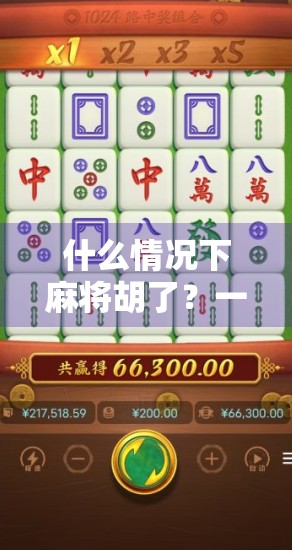 什么情况下麻将胡了?一文讲清胡牌规则,新手也能秒变老手!