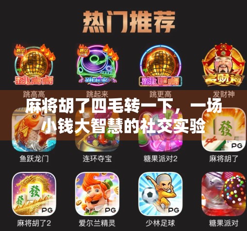 麻将胡了四毛转一下，一场小钱大智慧的社交实验