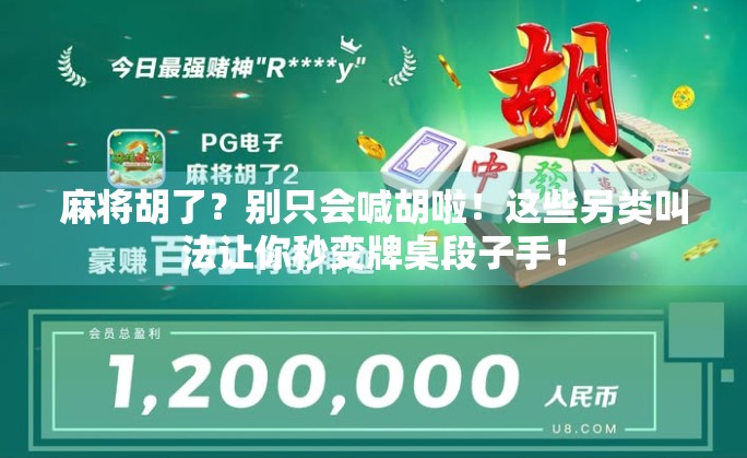 麻将胡了?别只会喊胡啦!这些另类叫法让你秒变牌桌段子手! 麻将胡了?别只会喊胡啦!这些另类叫法让你秒变牌桌段子手!