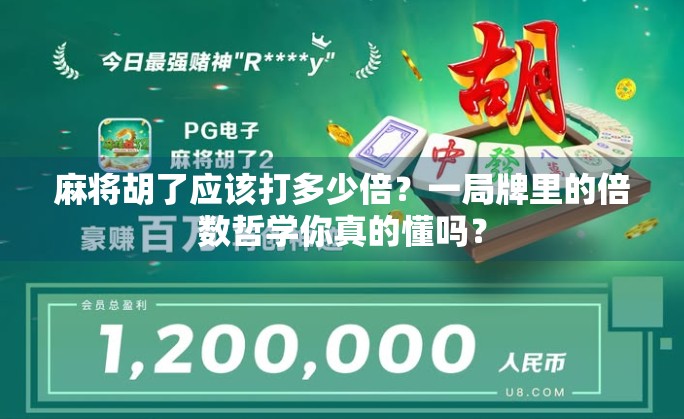 麻将胡了应该打多少倍？一局牌里的倍数哲学你真的懂吗？