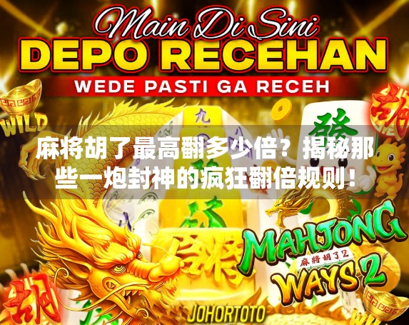 麻将胡了最高翻多少倍?揭秘那些一炮封神的疯狂翻倍规则! 麻将胡了最高翻多少倍?揭秘那些一炮封神的疯狂翻倍规则!