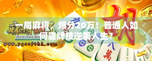 一局麻将，爆分20万！普通人如何靠牌技逆袭人生？