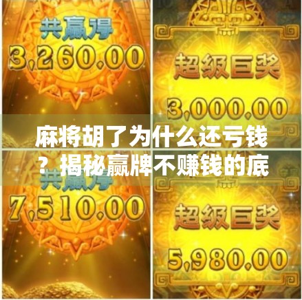 麻将胡了为什么还亏钱?揭秘赢牌不赚钱的底层逻辑 麻将胡了为什么还亏钱?揭秘赢牌不赚钱的底层逻辑