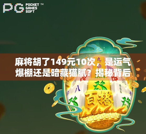 麻将胡了149元10次，是运气爆棚还是暗藏猫腻？揭秘背后的心理陷阱与金钱游戏