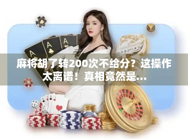 麻将胡了转200次不给分？这操作太离谱！真相竟然是…