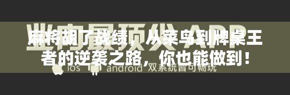 麻将胡了战绩，从菜鸟到牌桌王者的逆袭之路，你也能做到！